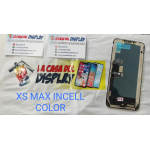 TOUCH SCREEN LCD DISPLAY RETINA COMPATIBILE PER APPLE IPHONE XS MAX INCELL COLOR VETRO SCHERMO NERO + FRAME