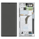 DISPLAY LCD+TOUCH SCREEN+FRAME ORIGINALE SERVICE PACK PER SAMSUNG GALAXY S22 ULTRA 5G BIANCO WHITE