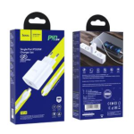 Caricabatterie Completo Hoco Spina+Cavo rete N14 bianco PD20W 1x cavo type C/lightning