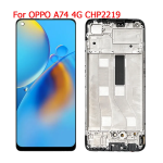 Display LCD Touch Screen Con Frame Compatibile OLED Per OPPO A74 4G CPH2219 SCHERMO VETRO MONITOR NERO