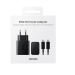 Caricabatterie Samsung USB-C 45W + cavo Type-C nero EP-T4510XBEGEU