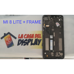 DISPLAY LCD+ TOUCH SCREEN + FRAME PER XIAOMI MI 8 LITE ORIGINALE SERVICE PACK  SCHERMO VETRO BLU M1808D2TG