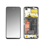 DISPLAY LCD+TOUCH+FRAME+BATTERIA  ORIGINALE SERVICE PACK PER  HUAWEI P SMART 2021 PPA-LX2 TOUCH SCREEN NERO 