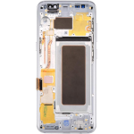 LCD DISPLAY + TOUCH SCREEN Con Frame Originale SERVICE PACK Per SAMSUNG GALAXY S8 G950F SILVER