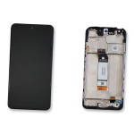 DISPLAY LCD+FRAME PER  XIAOMI REDMI NOTE 10 5G 2021 BLACK SCHERMO ASSEMBLATO VETRO NERO ORIGINALE SERVICE PACK TARNISH