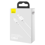 Baseus Cavo Dati serie superiore Lightning 2.4A 1mt bianco CALYS-A02