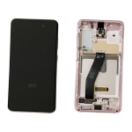 Display LCD Touch Screen Con Frame Originale SERVICE PACK Per SAMSUNG G980/G981 S20 4G/5G 2020 PINK NO CAMERA