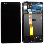 Display Oled Con Frame Per Samsung Galaxy A7 2018 Sm-a750f Touch Screen Vetro Nero