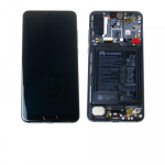 DISPLAY LCD TOUCH Con Frame +Batteria ORIGINALE SERVICE PACK Per HUAWEI P20 PRO CLT-L09 BLU