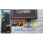 TOUCH SCREEN LCD DISPLAY RETINA COMPATIBILE PER APPLE IPHONE X  INCELL COLOR  SCHERMO NERO + FRAME