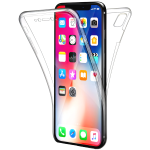 Per iPhone X / XS Cover protettiva in TPU a copertura totale a doppia faccia da 0,75 mm (trasparente)