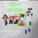 Vetrino Lente Fotocamera Samsung J6 2018 J600fn Frame Nero Biadesivo