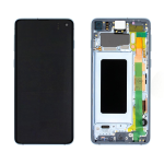 DISPLAY+ LCD+TOUCH SCREEN+ BATTERIA  PER SAMSUNG GALAXY S10 SM-G973F BLU ORIGINALE SERVICE PACK