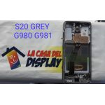 DISPLAY LCD TOUCH SCREEN PER SAMSUNG GALAXY S20 4G/5G  G980  G981 GREY ORIGINALE SERVICE PACK 