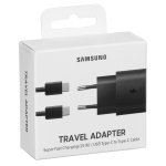 Carica Batterie Completo ORIGINALE Samsung Usb-c Samsung Ep-ta800xbegww 25w + Cavo Type-c Black