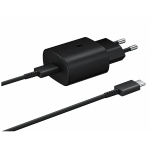 CARICABATTERIE ORIGINALE USB-C PER SAMSUNG  EP- T1510XBEGEU  15W con cavo Type-C fast charge black