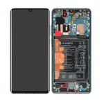 DISPLAY LCD TOUCH SCREEN ORIGINALE SERVICE PACK HUAWEI P30 PRO AURORA BLU con batteria  VOG-L29