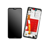 LCD DISPLAY FRAME PER HUAWEI P20 LITE ANE-LX1 TOUCH SCREEN SCHERMO VETRO NERO ORIGINALE RIGENERATO OEM