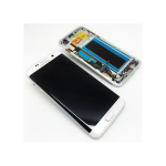 Display LCD Touch Screen Con Frame Originale SERVICE PACK Per SAMSUNG S7 EDGE BIANCO G-935F