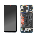 Display Lcd Touch Screen Con Frame +batteria ORIGINALE Service Pack Per Huawei P30 Lite Blue (Mar-lx1a Mar-lx1b)