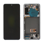 DISPLAY LCD+TOUCH SCREEN+FRAME ORIGINALE SERVICE PACK PER SAMSUNG S21 SM-G991 BIANCO