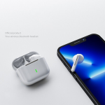 CUFFIE AURICOLARI H6 + CHARGING CASE BIANCO EARPHONE BLUETOOTH V5.2 WI-FI CUFFIE MINI WHITE PER iOS e ANDROID SENZA FILI