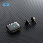 Cuffie Auricolari H6 + Charging Case Colore Ner0 Earphone Bluetooth V5.2 Wi-fi Cuffie Mini Black Per Ios E Android Senza Fili