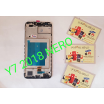 TOUCH SCREEN VETRO LCD DISPLAY + FRAME Per Huawei Y7 2018 NERO