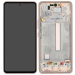 DISPLAY LCD+TOUCH SCREEN+FRAME ORIGINALE SERVICE PACK PER SAMSUNG A53 5G A536 2022 GOLD PEACH