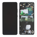 DISPLAY LCD+TOUCH+FRAME ORIGINALE SERVICE PACK PER SAMSUNG G998 S21 Ultra 5G 2021 BLACK NERO