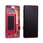 DISPLAY+ LCD+TOUCH SCREEN Originale SERVICE PACK Per SAMSUNG GALAXY S10 PLUS SM-G975F CARDINAL RED