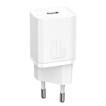 SPINA Caricabatteria USB-C Baseus 20W super-si QC CCSUP-B01 WHITE BIANCA