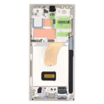 DISPLAY LCD+TOUCH SCREEN+FRAME ORIGINALE SERVICE PACK PER SAMSUNG GALAXY S23 ULTRA 5G 2023 CREAM / BEIGE S918 