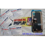 TOUCH SCREEN LCD DISPLAY COMPATIBILE PER APPLE IPHONE XS INCELL COLOR VETRO SCHERMO NERO + FRAME COF FHD